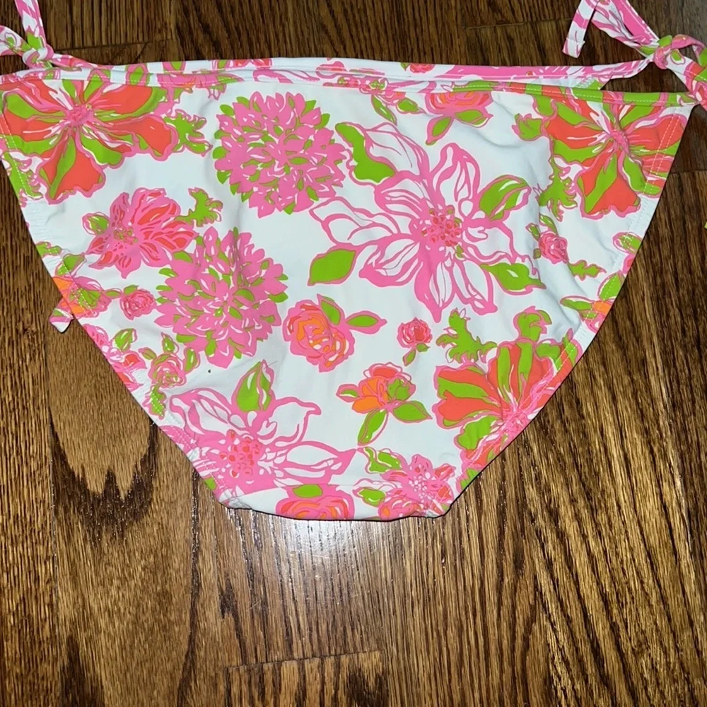 Lilly Pulitzer bikini set in Truly unruly & reversible matching coverup EUC L - Picture 5 of 11